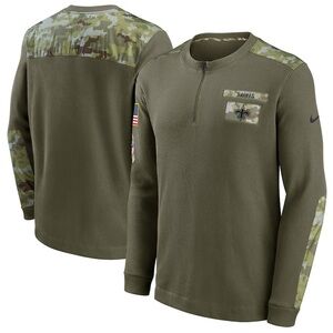 Men's Nike Olive New Orleans Saints Salute To Service Long Sleeve Thermal